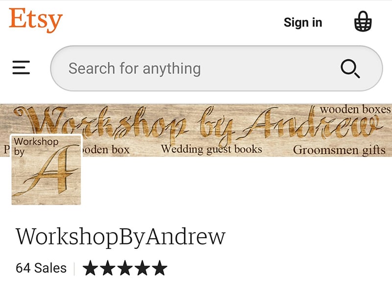 workshopbyandrew etsy shop example