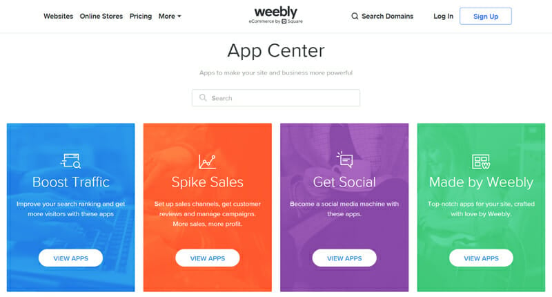 Weebly’s App Center