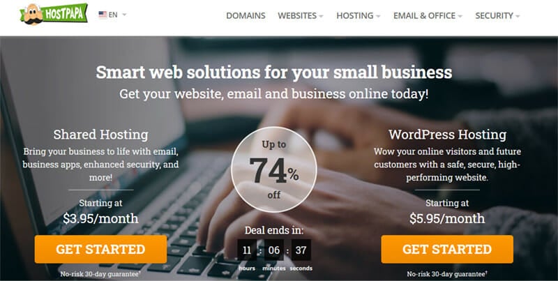 Hostpapa is a Multilingual WordPress Hosting platform with the best overall uptime and page loading speed