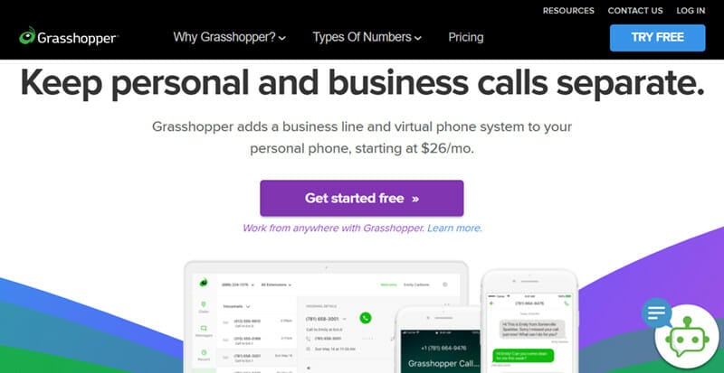 Grasshopper is the Best internet phone service provider for budget friendly plans and VoIP plans