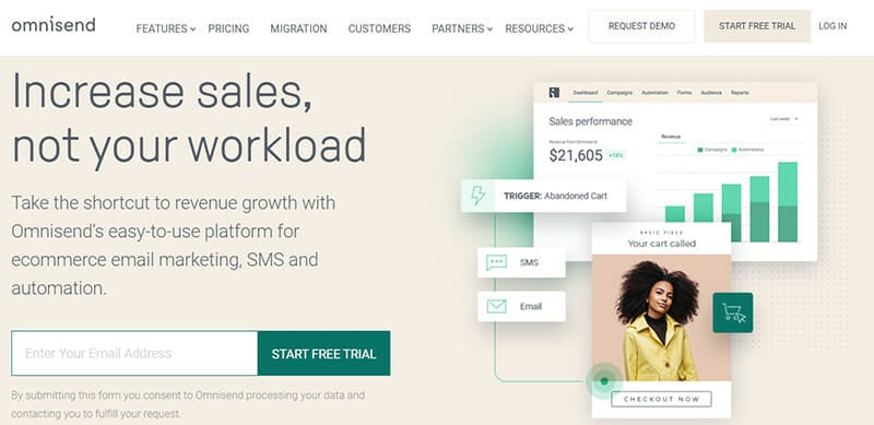 Omnisend is the Best AWeber Alternative for Sales Driven eCommerce Marketers