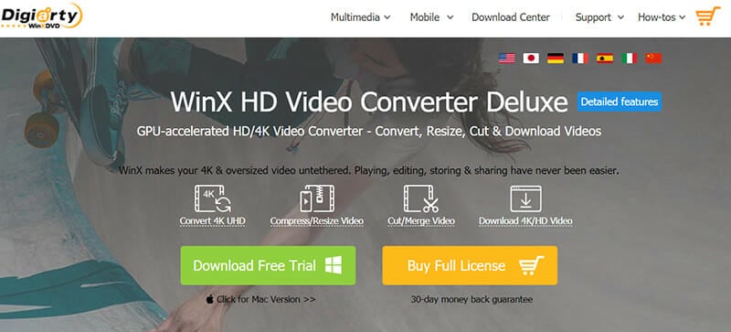 WinX Video Downloader is a Robust Youtube to MP3 converter for compressing files without compromizing quality