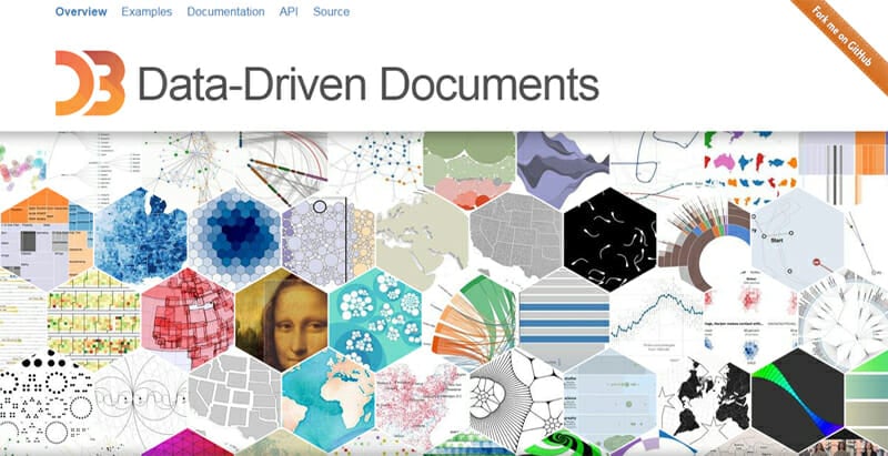 D3.is the JavaScript Library for Manipulating Documents through Data