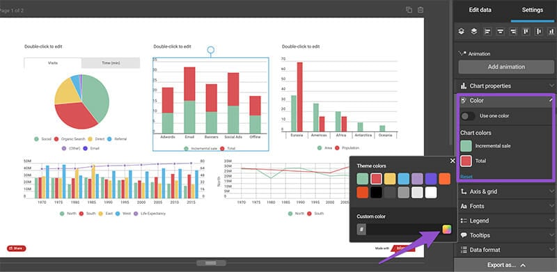 Infogram Software Interface