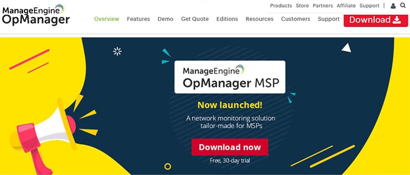 ManageEngine OpManager is a tool that focused on the large and multi vendor IT business networks