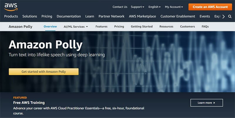 Amazon Polly is the Best Overall Text to Speech Software