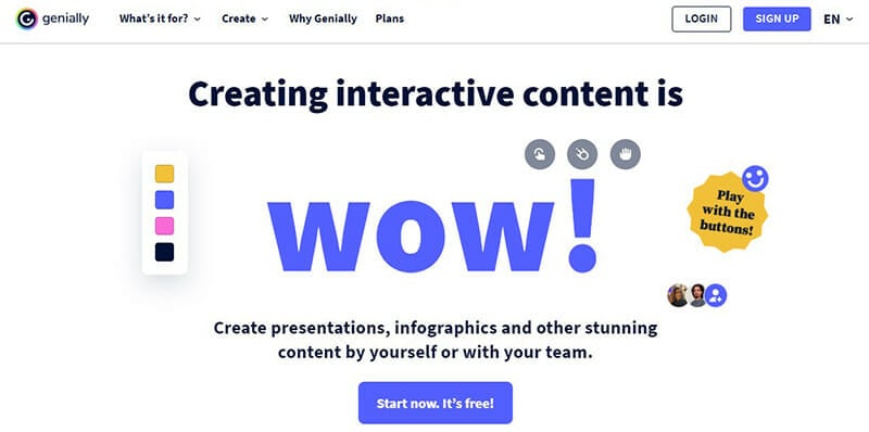 Genially is a Web based Tool that Allows to Create Animated Infographics and Games