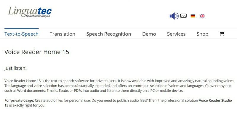 Linguatec Voice Reader is the Best Alternative to Amazon Polly Text to Speech