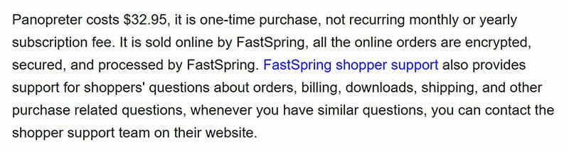 Panopreter Basic Pricing Plan