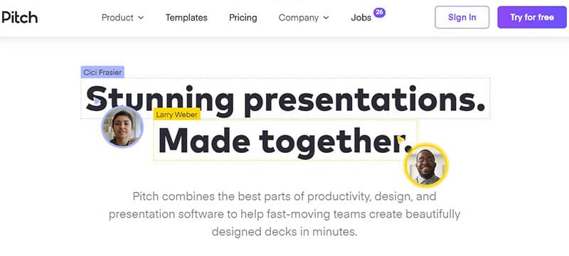 Pitch is a Collaborative Presentation Software for Modern Teams