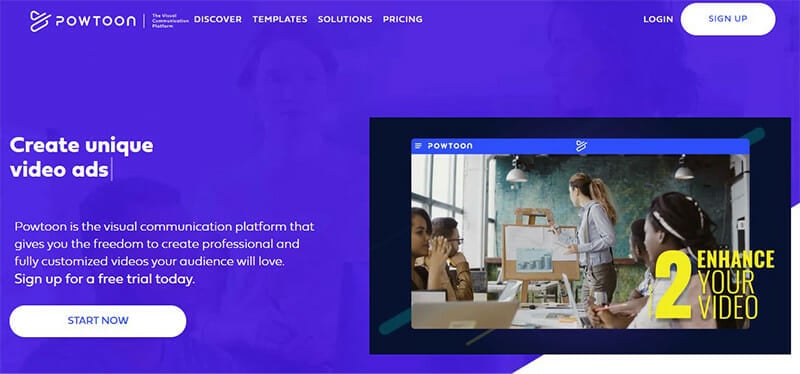 Powtoon is a Visual Communication Platform for Creating Animated Videos and Presentations