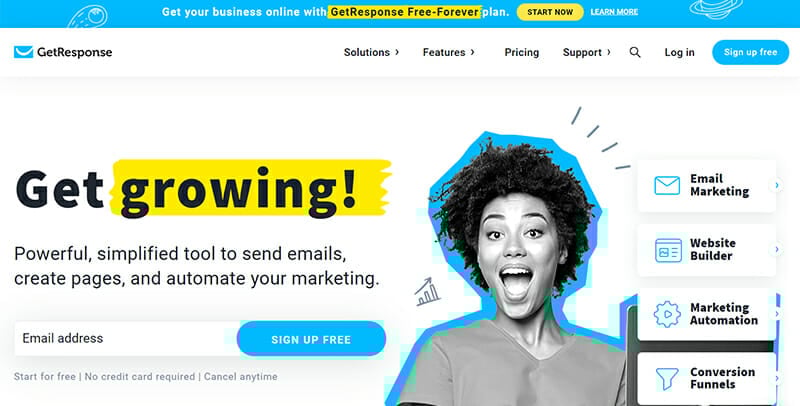 GetResponse is a powerful and simple tool for creating and sending emails and automating email newsletter campaigns