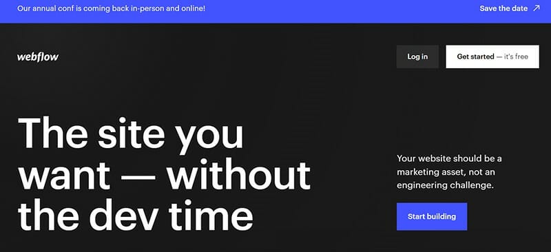 Webflow - The site you want — without the dev time