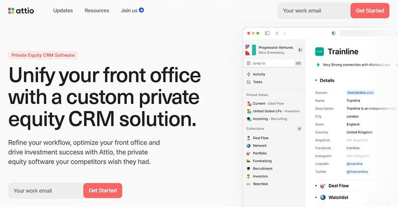 Attio-Unify your front office with a custom private equity CRM solution