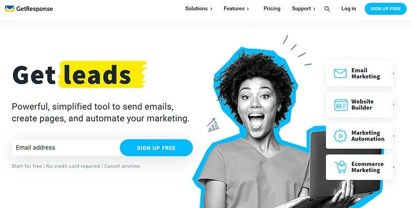 GetResponse - Powerful, simplified tool to send emails, create pages and automate your marketing