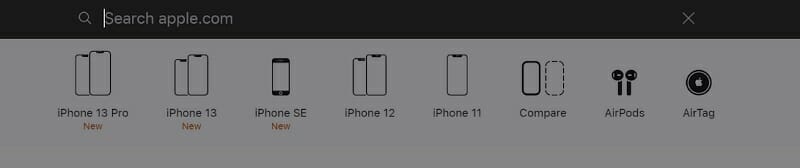 Precise Product Search Feature - example of iphone