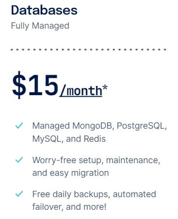 DigitalOcean - Databases pricing