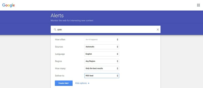Google alerts