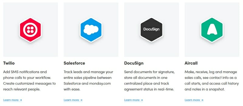 Monday.com - integrations