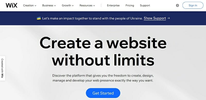 Wix - Create a website without limits