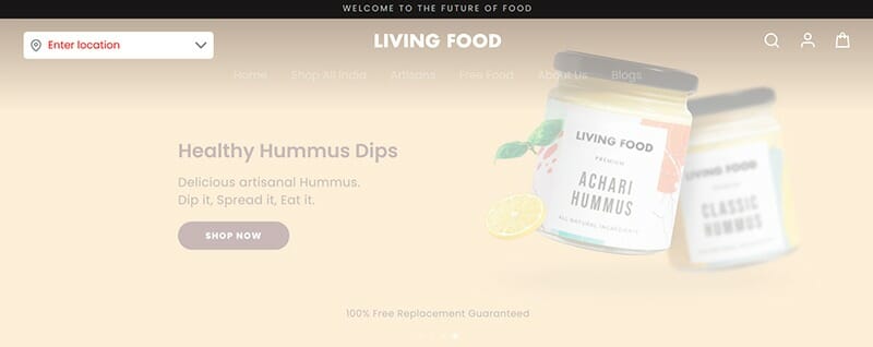 Living Food - Healthy Hummus Dips