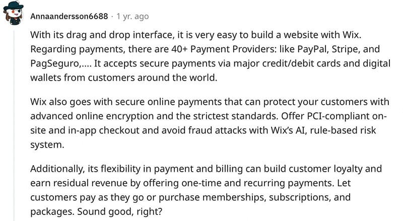 Wix Site Builder Reddit Thought