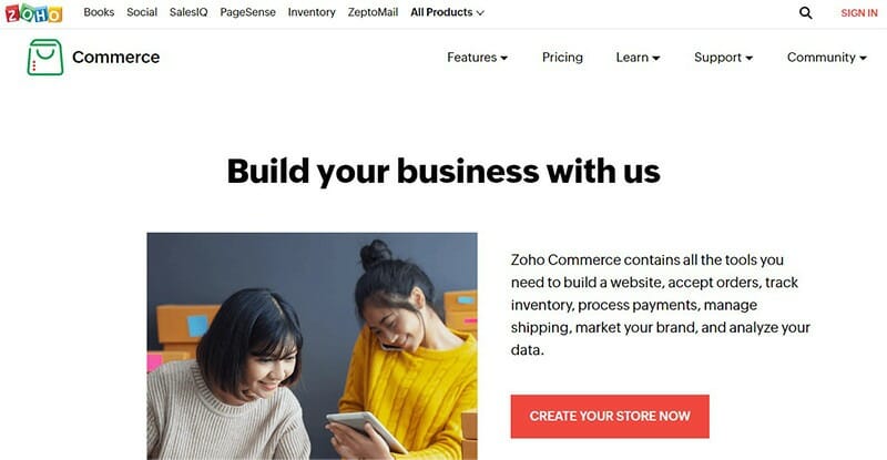 Zoho Commerce- Build your business with us
