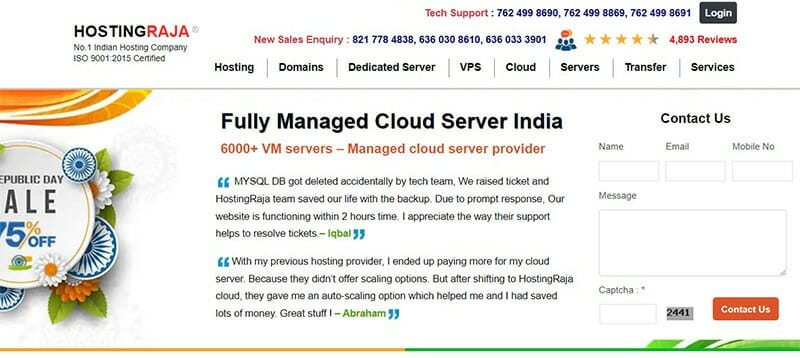 HostingRaja- Fully Managed Cloud Server India