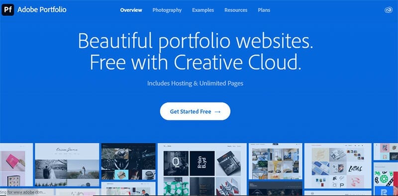 Adobe Portfolio- Beautiful portfoloi websites Free with Creative Cloud
