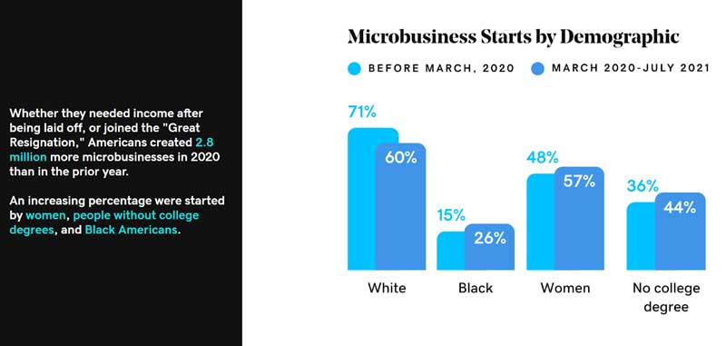 Microbusiness Starts by Demographic