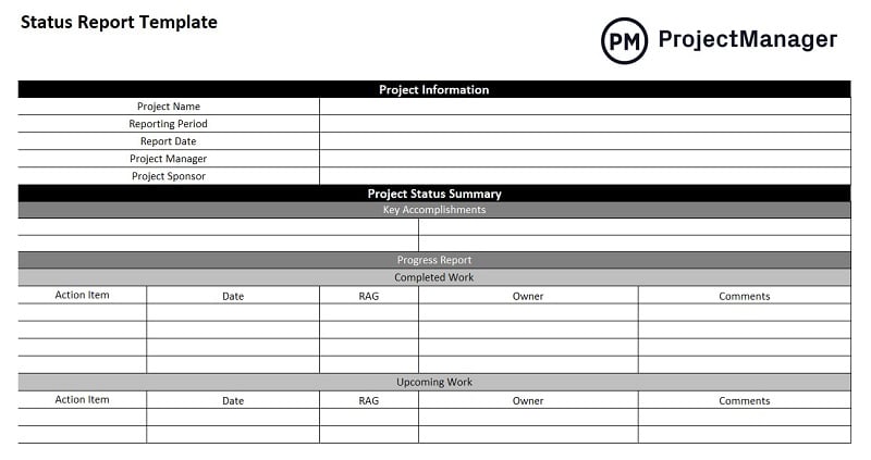 Status Report Template