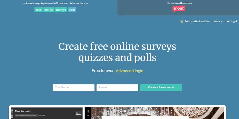FreeOnlineSurveys- Create free online surveys quizzes and polls