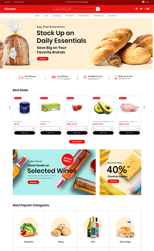 Grocery Website Templates Grocery Website Templates