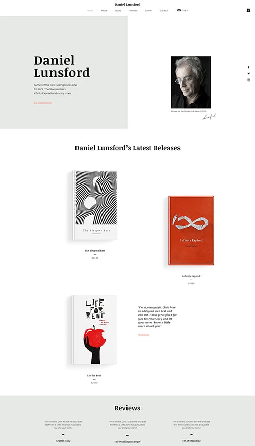 Author Website Templates Author Website Templates