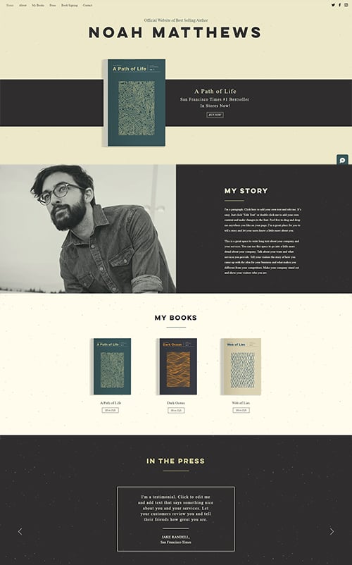 Author Website Templates Author Website Templates
