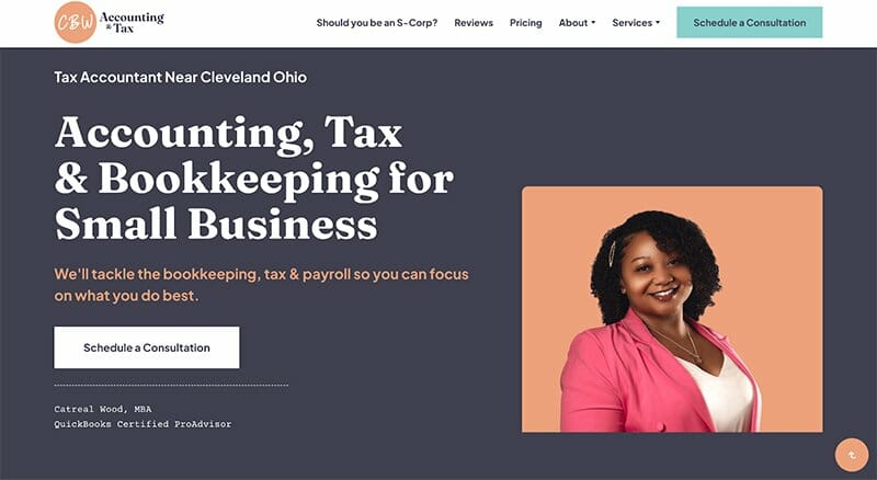 1. CBW Accounting & Tax - Accountant Website Example