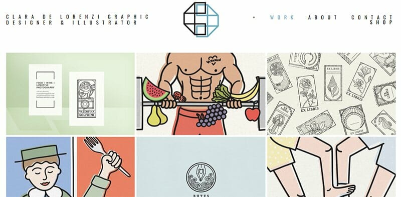 1. Clara De Lorenzi - Illustrator Portfolio Example