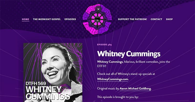 1. Duncan Trussell - Podcast Website Example