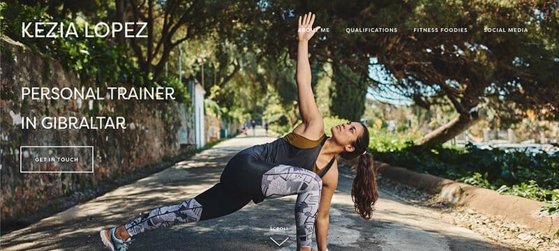 1. Kezia Lopez - Fitness Website Example