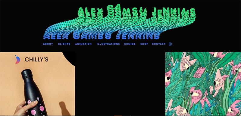 10. Alex Gamsu Jenkins - Illustrator Portfolio Example