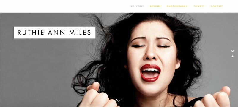 10. Ruthie Ann Miles - Actor Website Example