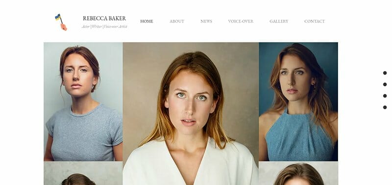 11. Rebecca Baker - Actor Website Example
