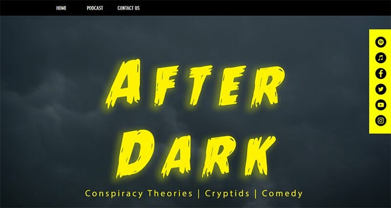 13. After Dark - Podcast Website Example
