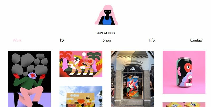 13. Levi Jacobs - Illustrator Portfolio Example