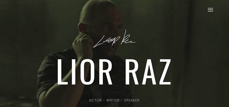 14. Lior Raz - Actor Website Example