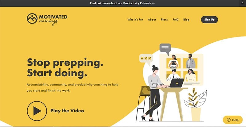14. Motivated Mornings - Consulting Website Example