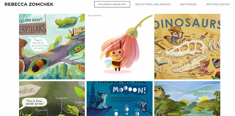 15. Rebecca Zomchek - Illustrator Portfolio Example