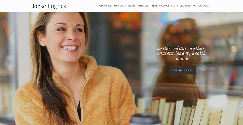 16. Locke Hughes - Writer Website example