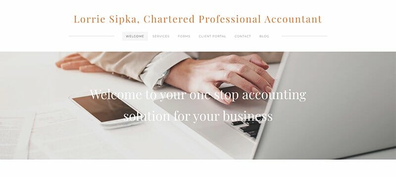 16. Lorrie Sipka - Accountant Website Example