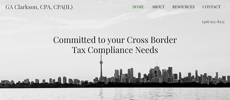 17. GA Clarkson - Accountant Website Example